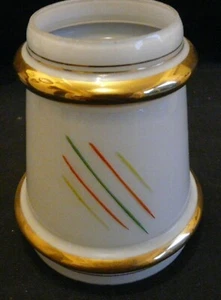 Abat-jour opaline blanc 11,2 cm – Décor coloré – Vintage élégant - REF 687 - Picture 1 of 4