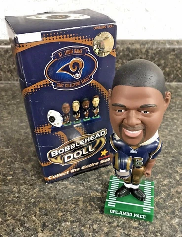 St. Louis Rams Greatest Show On Turf ORLANDO PACE Bobblehead Hardee's 2002 NIB Cover