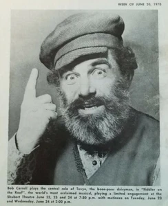 1970 The Philadelphia Spot Lite Karte Fiddler Tevye Werbung Peep Show Guide Tub15 - Bild 1 von 12