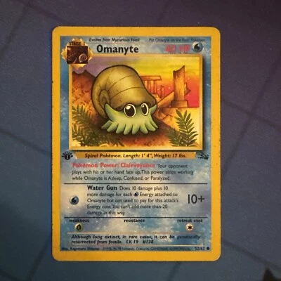 Pokemon TCG | SPANISH Omanyte 52/62 1st Edition Regular - Image 1 of 2