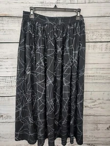 Falda Advantage para mujer talla única negra cintura elástica plisada midi - Imagen 1 de 5