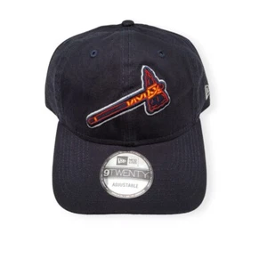 New Era Atlanta Braves 9Twenty Navy Core Classic 2.0 Adjustable Strap Hat Cap - Picture 1 of 6