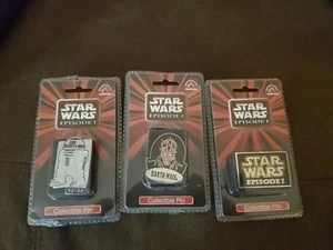 LOT OF 3 STAR WARS 1999 APPLAUSE COLLECTIBLE PINS NIP R2D2 DARTH MAUL - Picture 1 of 1