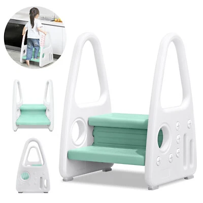 Kinder Tritthocker Treppe Trittschemel  Zweistufig Badhocker Hocker Trittstufe - Bild 1 von 4