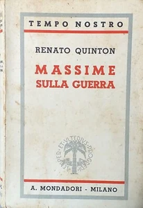 MASSIME SULLA GUERRA di Renato Quinton - Autografato del 1935 - Foto 1 di 2