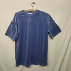 Juicy Couture Christine blau Plüsch Rundhals Logo Top T-Shirt - Größe S sehr guter Zustand - Bild 1 von 13