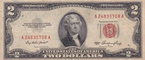 United States of America, 2 Dollars, 1953, VF, p380 - Picture 1 of 4