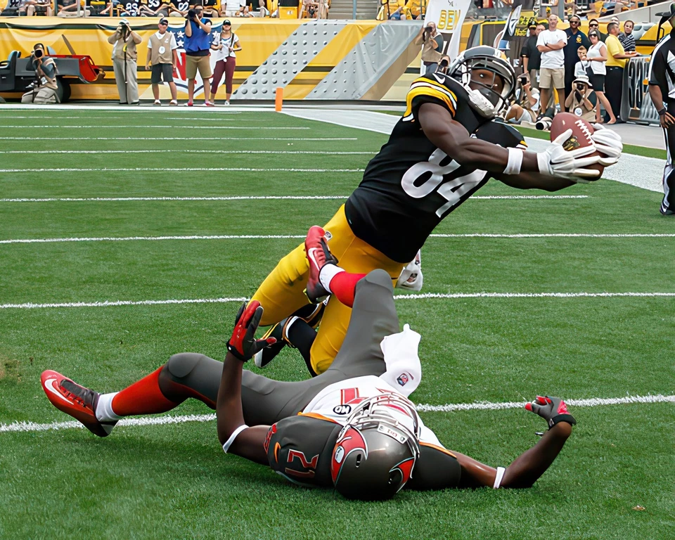 Impresión fotográfica brillante Antonio Brown #84 Pittsburgh Steelers NFL 8"X10" 31 Foto 1 de 1
