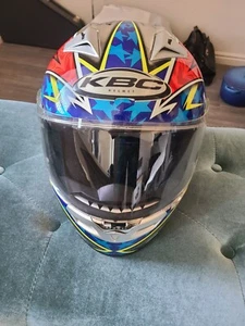 KBC VR-2 Dragon - Chrome Full Face Motorcycle Helmet Size M - Picture 1 of 8