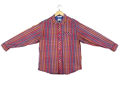 Camisa de vestir Tommy Bahama Jeans para hombre talla XL manga larga abotonada roja a cuadros Foto 1 de 4