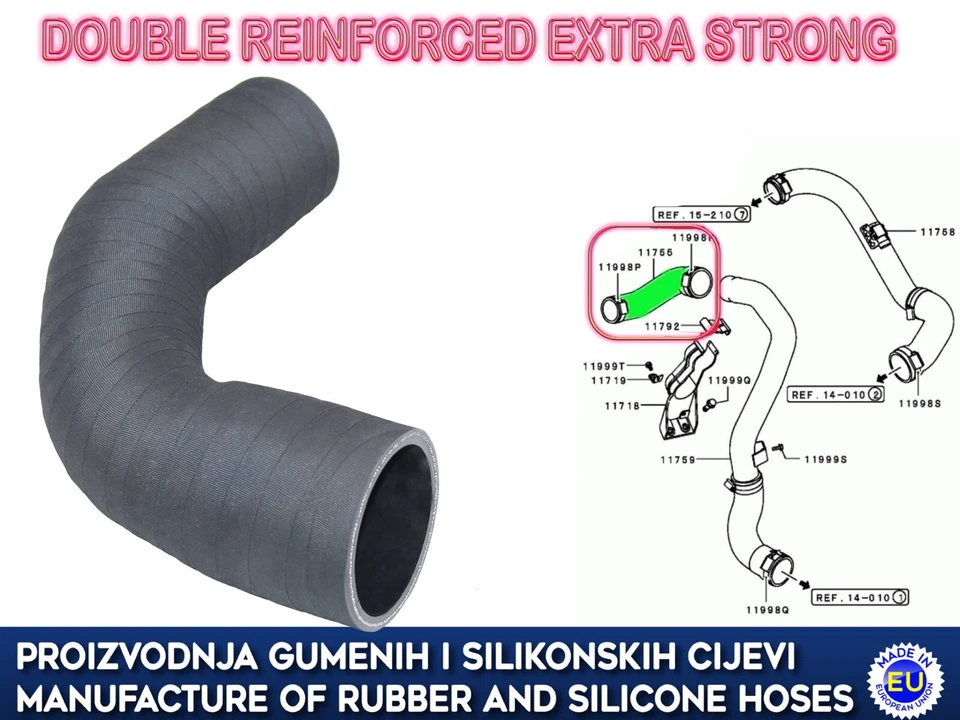 Manguera turbo intercooler repuesto MITSUBISHI SPACE STAR 1.9 DI-D M616610 11755 Foto 1 de 4