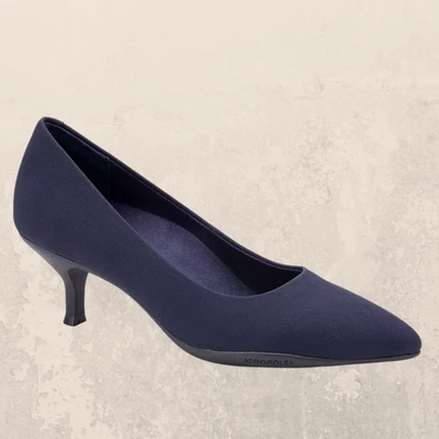 Aerosoles Ludlow Navy Blue kitten heels stretch pumps size 11 wide 11W - Image 1 of 4