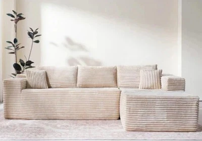 🔥 LIMITED TIME DEAL! Mykara 2025 New Boneless Couch With 2 Pillows,FREE SHIP!