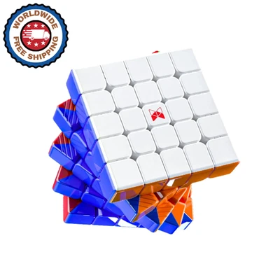 QiYi XMD Hong 5x5 Stickerless Magnetic Speedcube rivestito UV - Immagine 1 di 4