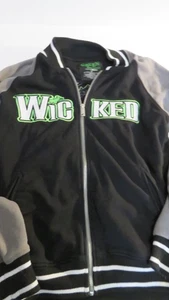 Wicked Jacke durchgehender Reißverschluss Varsity Bomber bestickt vorne & hinten Größe Small - Bild 1 von 6