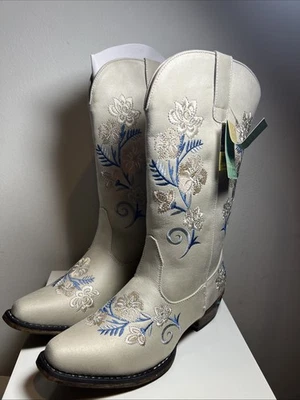 Botas vaqueras Roper Riley para mujer bordadas florales marrones talla 9,5 nuevas con etiquetas Foto 1 de 4