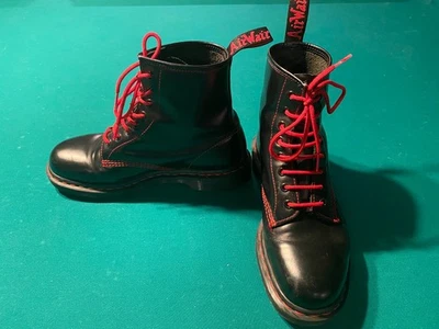 Dr. Martens 1460 Smooth Black Red Stitch 32245001 UK3–13 Japan Limited Boots New - Image 1 of 4
