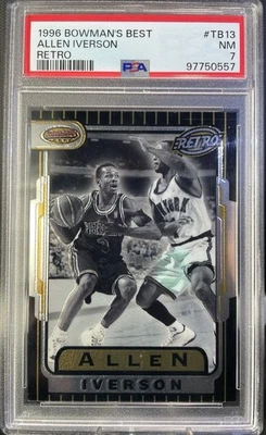 Bowman's Best Allen Iverson 1996 retro #TB13 negro/oro/plateado Philly 76ers💰 Foto 1 de 4