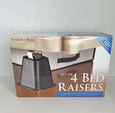 Juego de 4 elevadores de cama Kennedy's Home Collection nuevos en caja Foto 1 de 4