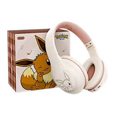 CHENFENG Eevee Pokemon Wireless Bluetooth 5.4 Headphones RGB Light Gamers Headset Box Set
