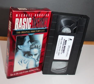 Basic Instinct Director's Cut VHS Movie Michael Douglas Sharon Stone - Picture 1 of 4