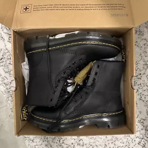 NUEVAS Botas de Cuero Dr. Martens Peines Negras Wyoming #26007001 Unisex 8 mujeres 7 hombres - Imagen 1 de 9