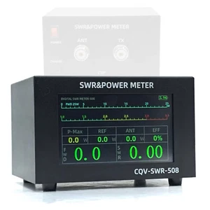 200W High Digital SWR Meter with 1.8-54Mhz Frequency 4.3 Inch IPS Z1R7xV - Zdjęcie 1 z 11