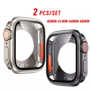 Do Apple Watch 10/9/8765 42/46mm Zmiana na Ultra Cover PC Pełna obudowa ochronna - Zdjęcie 1 z 22