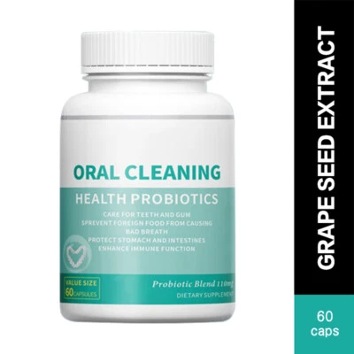 Oral Probiotic Supplement Teeth Bad Breath & Oral Health 60 Capsules - Image 1 of 4