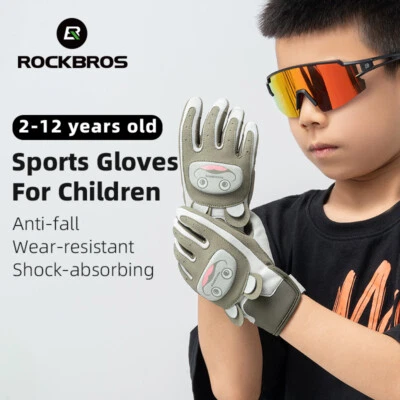 ROCKBROS Bicycle Gloves For Children Wear-resistant Non-slip Ski Scooter Gloves — 第 1/4 张图片