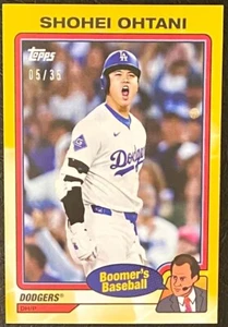2024 Topps x Chris Berman Boomer's Béisbol #2 Shohei Ohtani Amarillo 05/35 - Imagen 1 de 2
