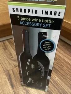 Sharper Image 5 Piece Wine Bottle Accessory Kit - Picture 1 of 5