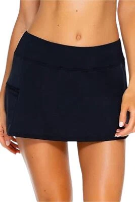 Saia de banho esportiva padrão feminina Sunsets parte inferior preta - Imagem 1 de 2