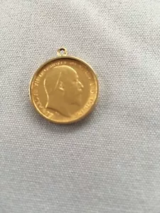 HALF SOVEREIGN 22CT YELLOW GOLD 1908 KING EDWARD V11 - Picture 1 of 2