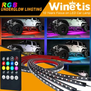 Tira LED RGB RGB tubo de control de sonido debajo del automóvil resplandor interior sistema luz de neón - Imagen 1 de 9