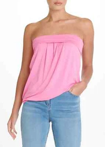 Matalan pink gathered bandeau boob tube top S M L XL XXL BNWT Holiday (ST88)