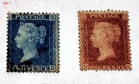 QV 2 Penny blue and 1p red perforated GB stamps Cover