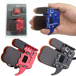 Finger Guard Tab Recurve Bow Hunting Protect Gear Cow Leather Archery Shooting - Picture 1 of 15