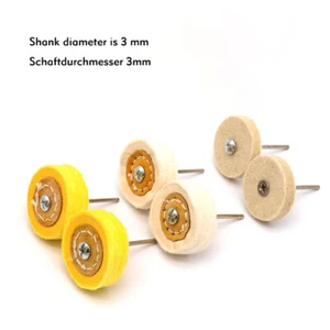 50mm Wool Felt Polishing Buffer Wheel Grinding Polisher Pad + 1 Shank 3mm - Bild 1 von 5