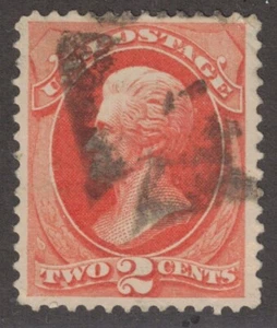 USA Briefmarke Scott # 178 Vermillion 2 Cent Jackson - gebraucht - Bild 1 von 2