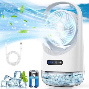4000mAh Portable Air Conditioners, 3 In 1 Personal Air Conditioner,3 Speeds USB  - Picture 1 of 7