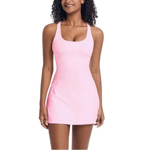 Tennis Dress for Women Workout Dress with Built-in Bra & Shorts Pockets for A... - Picture 1 of 4