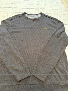 Levis Mens XL Long Sleeve Gray Casual Two Button Shirt, Heavyweight - Picture 1 of 9