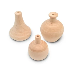 Mini Vases Wooden 3 Pieces - Picture 1 of 1