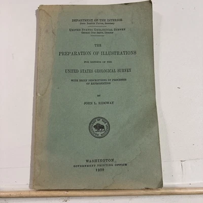 Preparation Of Illustrations For The Reports Of The U.S. Geological Survey 1920 - Image 1 of 4
