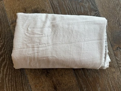 Sábana plana Pottery Barn PB dormitorio adolescente gris 100 % algodón orgánico reina ¡SUAVE!! Foto 1 de 3