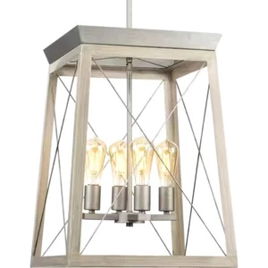 Progress Lighting Briarwood 4-Lt Galvanized Chandelier Foyer P500178-141 - Picture 1 of 2