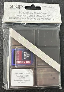 New Pinnacle Snap Memory Card Case Organizer 2x 6-Card Holders 12 Card Capacity - Picture 1 of 2