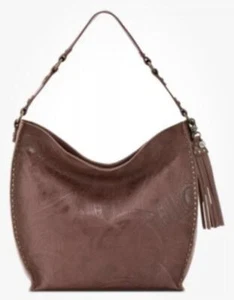 THE SAK SILVERTAKE TOTE EMBOSSED HOBO BROWN PURSE - Picture 1 of 5
