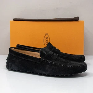 Tod’s City Gommino Black Suede Driving Loafers, Size 9.5 UK (10.5 US) - Picture 1 of 8